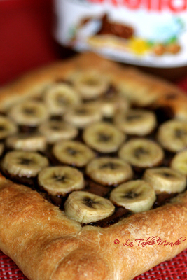 Pizza choco-crust Nutella-bananes