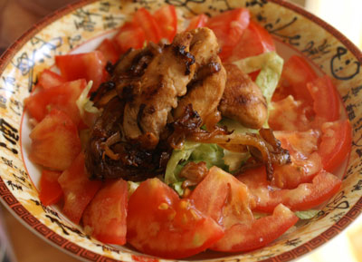 Salade au poulet Teriyaki, par Nolwen