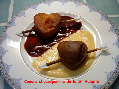 Coeurs choco pomme, par Valérie du blog Le palais des saveurs
