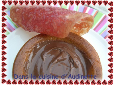 Dessert passion, chocolat et framboises, par Audinette du blog Dans la cuisine dAudinette