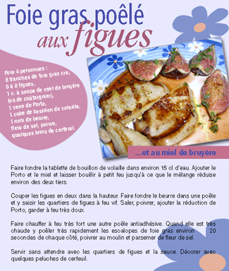 Foie gras poêlé aux figues et au miel de bruyère, par dans la cuisine du blog Histoire de popote