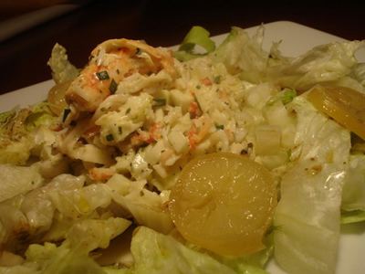 Salade de crabe et gingembre frais, par Becky du blog Chez Becky et Liz