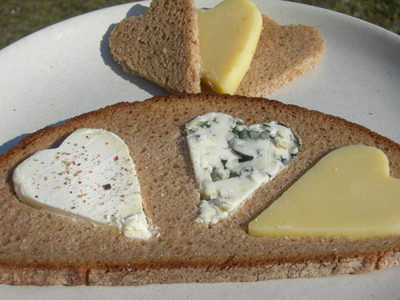 Un plateau de fromage très amoureux, par Sab du blog Le Plaisir de gourmandise