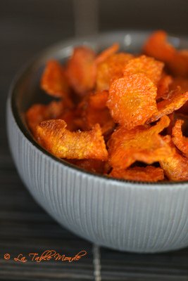 Chips de carottes à la coriandre : Comme promis, une recette tirée de mon prochain livre