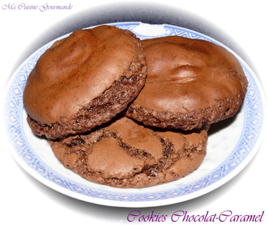 Cookies au chocolat et caramel, par Delf