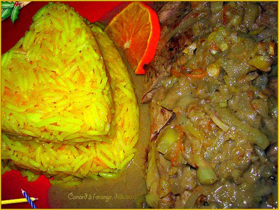 Canard à lorange et riz jaune, par Lory du blog Free-Cuisine