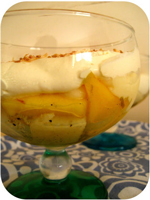 trifle à la mangue, noix de coco et citron vert