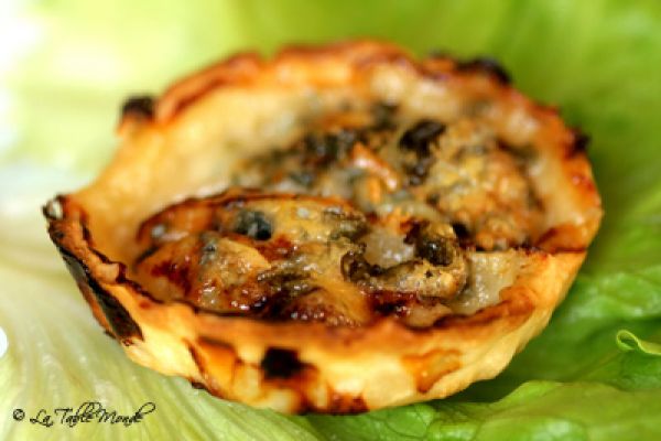 Tartelettes ultrasimples aux poires et au bleu