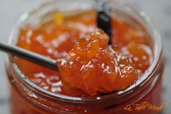 Confiture de citrouille, abricots secs et vanille Bourbon