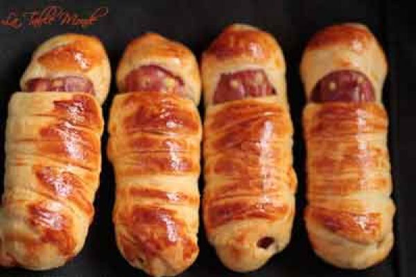Momies feuilletées pour l'apéro d'Halloween