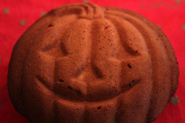 Gâteau au yaourt en forme de citrouille