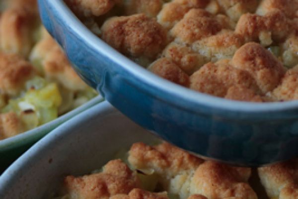 Crumble de courgettes au parmesan