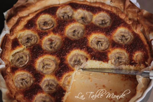 Tarte à la banane et à la noix de coco