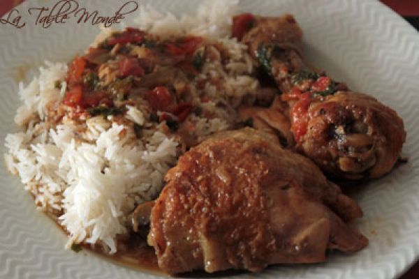 Poulet à la coriandre à l'indienne