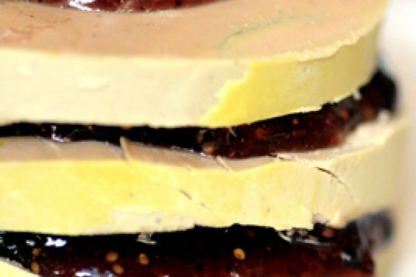 Millefeuille de foie gras et figues