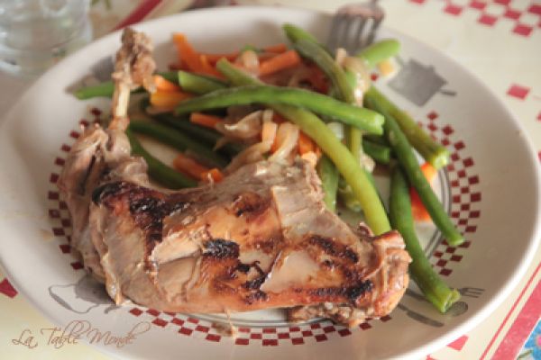 Lapin aux oignons rouges et Muscat