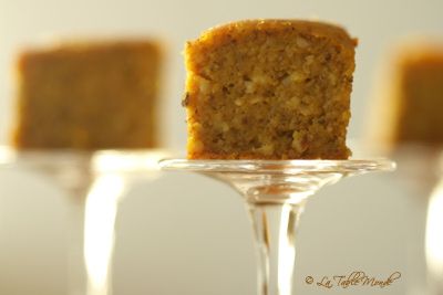Gâteau au potiron et noisettes