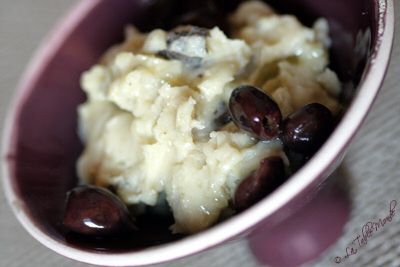 Purée de pommes de terre aux olives