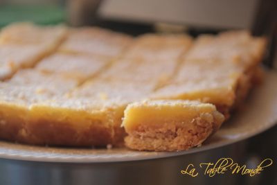 Les carrés au citron de Flore