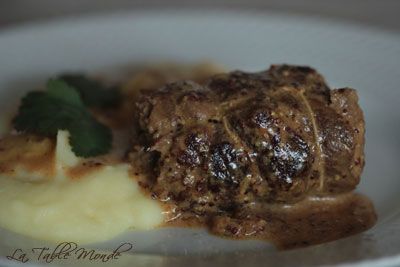 Paupiettes de veau aux deux moutardes