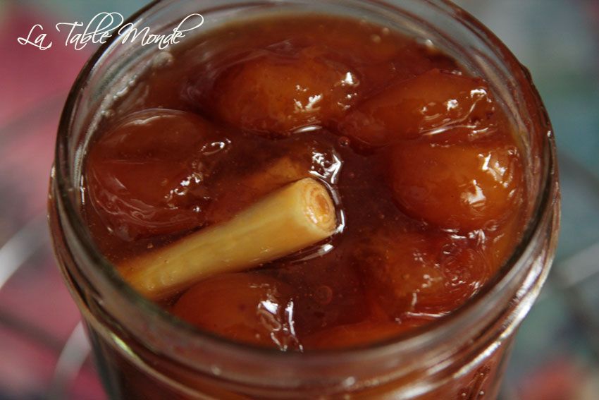 Confiture de mirabelles à la citronnelle