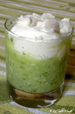 Gazpacho de concombre et sa crème au chèvre