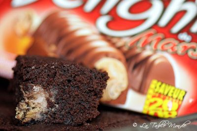 Pavés aux mars delight, gaufrette, caramel et chocolat