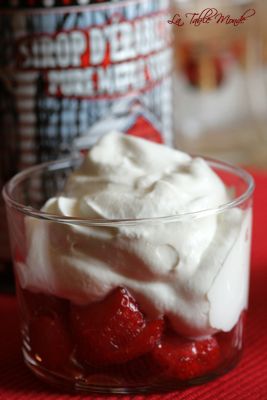 Fraises à la chantilly à l'érable