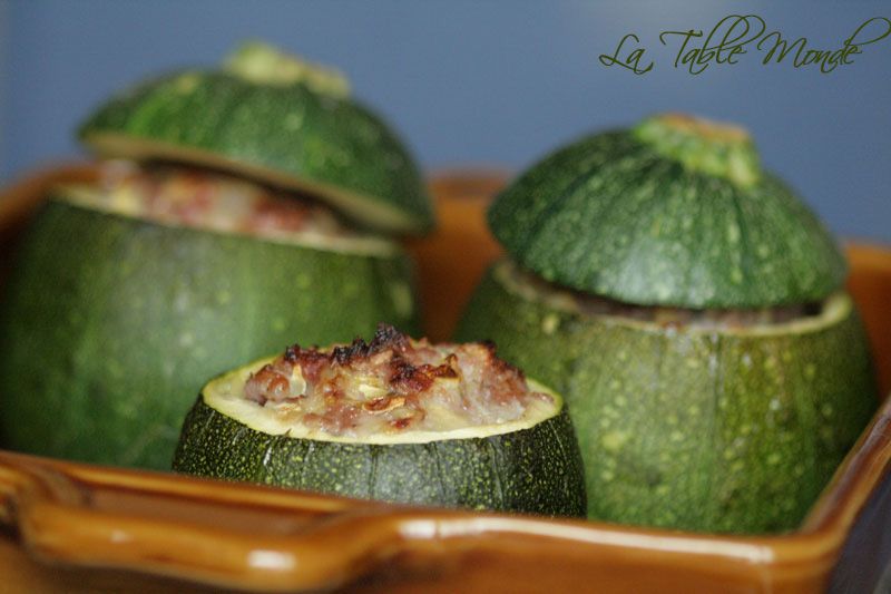 Courgettes rondes farcies