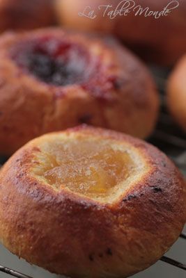 Kolaches ou brioches Tchèques à la confiture