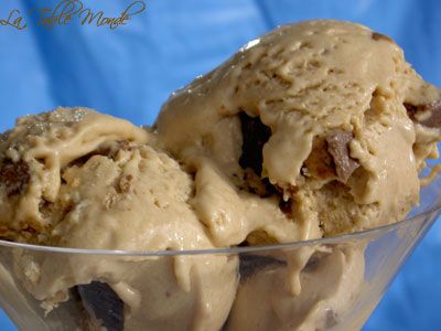 Glace aux Twix sans sorbetière