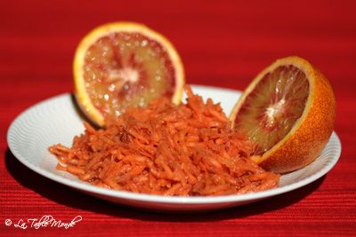 Carottes râpées à l'orange sanguine