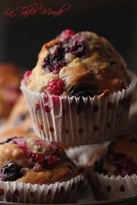 Muffins aux fruits rouges