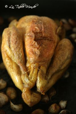 Poulet rôti aux petits oignons